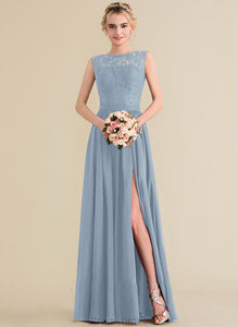 Length Neckline Floor-Length SplitFront Silhouette Embellishment ScoopNeck A-Line Fabric Julianna Natural Waist A-Line/Princess Bridesmaid Dresses
