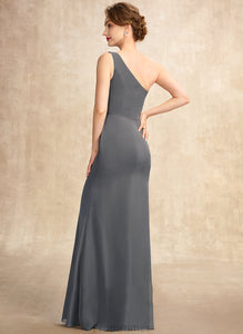 Mother of the Bride Dresses Sheath/Column Mother One-Shoulder Chiffon Bride Aubrie Floor-Length the Dress of