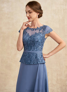 Mother Emilie Dress Mother of the Bride Dresses Chiffon Lace of Floor-Length Scoop A-Line the Neck Bride