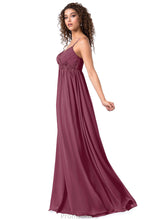 Load image into Gallery viewer, Cheryl Natural Waist Straps Floor Length A-Line/Princess Sleeveless Bridesmaid Dresses