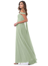 Load image into Gallery viewer, Livia Floor Length Natural Waist V-Neck Sleeveless A-Line/Princess Bridesmaid Dresses
