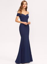 Load image into Gallery viewer, Floor-Length Off-the-Shoulder Stretch Tricia Trumpet/Mermaid Crepe Prom Dresses