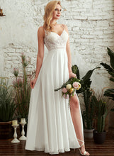 Load image into Gallery viewer, Wedding Paula Chiffon V-neck A-Line Floor-Length Wedding Dresses Lace Dress