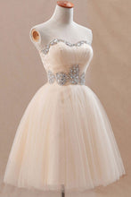 Load image into Gallery viewer, 2022 Homecoming Dresses A Line Sweetheart Tulle With Beading Short/Mini