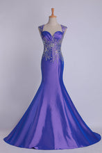 Load image into Gallery viewer, 2022 Off The Shoulder Court Train Mermaid Fancy Prom Dress