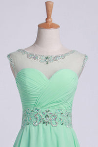 2022 Scoop Homecoming Dresses Cap Sleeves A Line With Beadings&Sequins Chiffon
