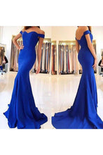 Load image into Gallery viewer, 2024 Evening Dresses Mermaid Off The Shoulder Spandex Sweep Train