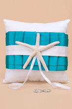 Load image into Gallery viewer, Beach Themed Ring Pillow With Starfish