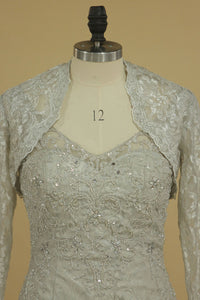 2024 Evening Dresses Column/Sheath V Neck Beaded Bodice Tulle & Lace