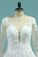2022 Scoop Long Sleeves Wedding Dresses A Line Tulle With Lace Court Train