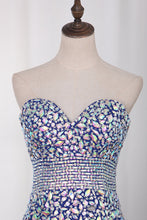 Load image into Gallery viewer, 2024 Prom Dresses A Line Sweetheart Chiffon With Beading
