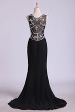 Load image into Gallery viewer, 2022 New Arrival Prom Dresses Scoop Neckline Sheath Chiffon
