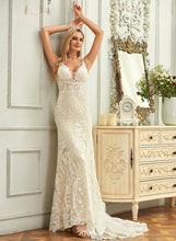 Load image into Gallery viewer, Lace Chapel Tulle V-neck Wedding Dresses Rosalyn Dress Wedding Trumpet/Mermaid Train