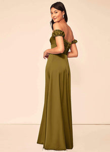 Ellie Sleeveless Spaghetti Staps Floor Length A-Line/Princess Natural Waist Bridesmaid Dresses