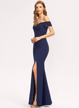 Load image into Gallery viewer, Floor-Length Off-the-Shoulder Stretch Tricia Trumpet/Mermaid Crepe Prom Dresses