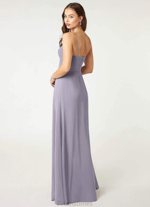 Lainey Short Sleeves V-Neck Natural Waist A-Line/Princess Floor Length Bridesmaid Dresses