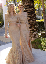 Load image into Gallery viewer, Britney Natural Waist Floor Length Trumpet/Mermaid Sleeveless Spaghetti Staps Bridesmaid Dresses