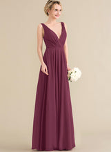 Load image into Gallery viewer, With Prom Dresses V-neck Chiffon A-Line Floor-Length Pleated Savanna