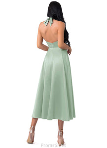 Victoria Sleeveless Natural Waist A-Line/Princess Floor Length Scoop Bridesmaid Dresses