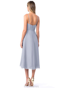 Lexie Sleeveless V-Neck Sheath/Column Natural Waist Floor Length Bridesmaid Dresses
