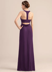 Floor-Length ScoopNeck Length SplitFront A-Line Neckline Silhouette Fabric Embellishment LuLu Bridesmaid Dresses