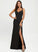 V-neck Eleanor Prom Dresses Floor-Length Chiffon Sheath/Column