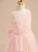 Jordyn Lace/Bow(s) Tulle Girl Dress Flower With - Flower Girl Dresses Sleeveless Scoop Neck A-Line Floor-length