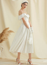 Load image into Gallery viewer, Dress Rihanna Wedding Wedding Dresses Satin A-Line Tea-Length