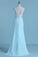 2022 Open Back Scoop Prom Dresses Spandex Mermaid With Applique