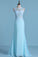 2022 Open Back Scoop Prom Dresses Spandex Mermaid With Applique