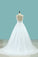 2022 Wedding Dresses A Line Scoop Tulle With Applique Court Train