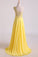 2024 Hot One Shoulder A Line Prom Dress Beaded Tulle And Chiffon Court Train