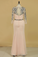 2024 Mermaid Scoop 3/4 Length Sleeves Evening Dresses Mermaid Chiffon With Applique