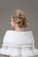 Elegant Faux Fur & Lace Wedding Wrap With Beads