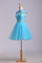 Load image into Gallery viewer, 2022 Homecoming Dresses Color Blue Size 0 2 4 6 Ship Today