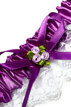 Load image into Gallery viewer, Amazing Lace With Ribbons Flower Wedding Garters