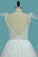 2022 A Line Spaghetti Straps Wedding Dresses Tulle & Lace With Applique Court Train