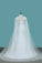 2022 Tulle Scoop Wedding Dresses Mermaid With Applique Chapel Train