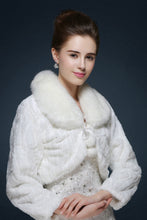 Load image into Gallery viewer, Wedding Faux Fur Shrugs Long Sleeves Wedding Wraps