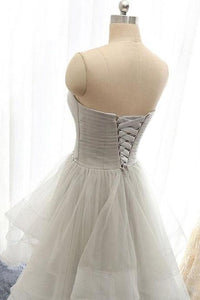 2022 New Arrival Prom Dresses A-Line Sweetheart Lace Up Back With Belt And Ruffles