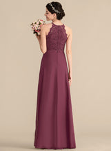 Load image into Gallery viewer, Floor-Length Nola Chiffon Scoop Lace Prom Dresses A-Line