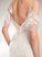 Wedding Dresses Chapel With Tulle Wedding Beading Trumpet/Mermaid Train Sequins Dress Mireya V-neck Lace