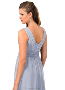 Hayley Spaghetti Staps Floor Length Sleeveless Natural Waist A-Line/Princess Bridesmaid Dresses