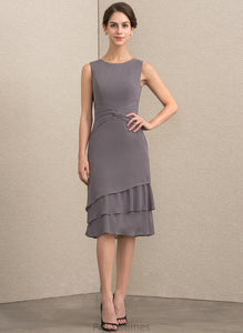 Bride Mother of the Bride Dresses of the Mother Knee-Length Ruffles A-Line With Kailee Chiffon Cascading Scoop Dress Neck
