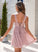 A-Line Sabrina V-neck Homecoming Homecoming Dresses Dress Short/Mini