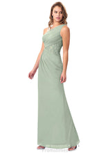 Load image into Gallery viewer, Aryanna Floor Length Sequins Natural Waist Trumpet/Mermaid Scoop Sleeveless Bridesmaid Dresses