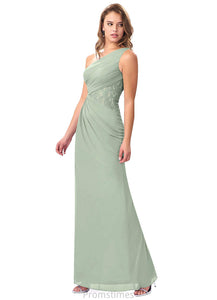 Aryanna Floor Length Sequins Natural Waist Trumpet/Mermaid Scoop Sleeveless Bridesmaid Dresses