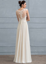 Load image into Gallery viewer, A-Line Lace Dress Sequins Wedding Dresses Monique Scoop Beading Wedding Floor-Length With Chiffon
