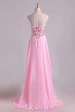 Load image into Gallery viewer, 2024 New Prom Dresses Sweetheart Chiffon With Beading Floor Length