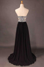 Load image into Gallery viewer, 2024 Sweetheart Prom Dresses Beaded Bodice A Line Chiffon